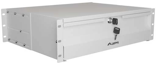 Lanberg 19" Rack spintelė su stalčiais 3U 360 mm pilka (3U/483 × 360 mm, keliamoji galia iki 90 kg, 4 taškų tvirtinimas)