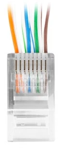LANBERG PLU-6000EZ Plug RJ-45 UTP CAT6 8P8C 100 vnt. Prakišami