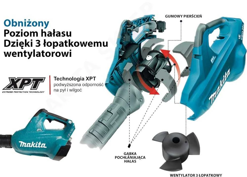 Makita Akumuliatorinis pūstuvas DUB362Z 2x18V be akumuliatorių ir kroviklio