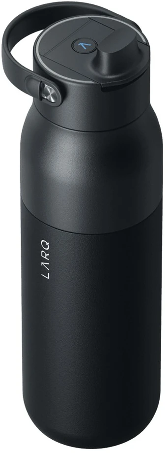 Gertuvė LARQ PureVis 2 buteliukas – išmanus, savaime išsivalantis filtro buteliukas, UV-C šviesa, 1 l (obsidiano juodas)