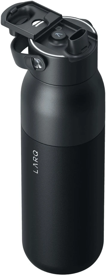 Gertuvė LARQ PureVis 2 buteliukas – išmanus, savaime išsivalantis filtro buteliukas, UV-C šviesa, 1 l (obsidiano juodas)