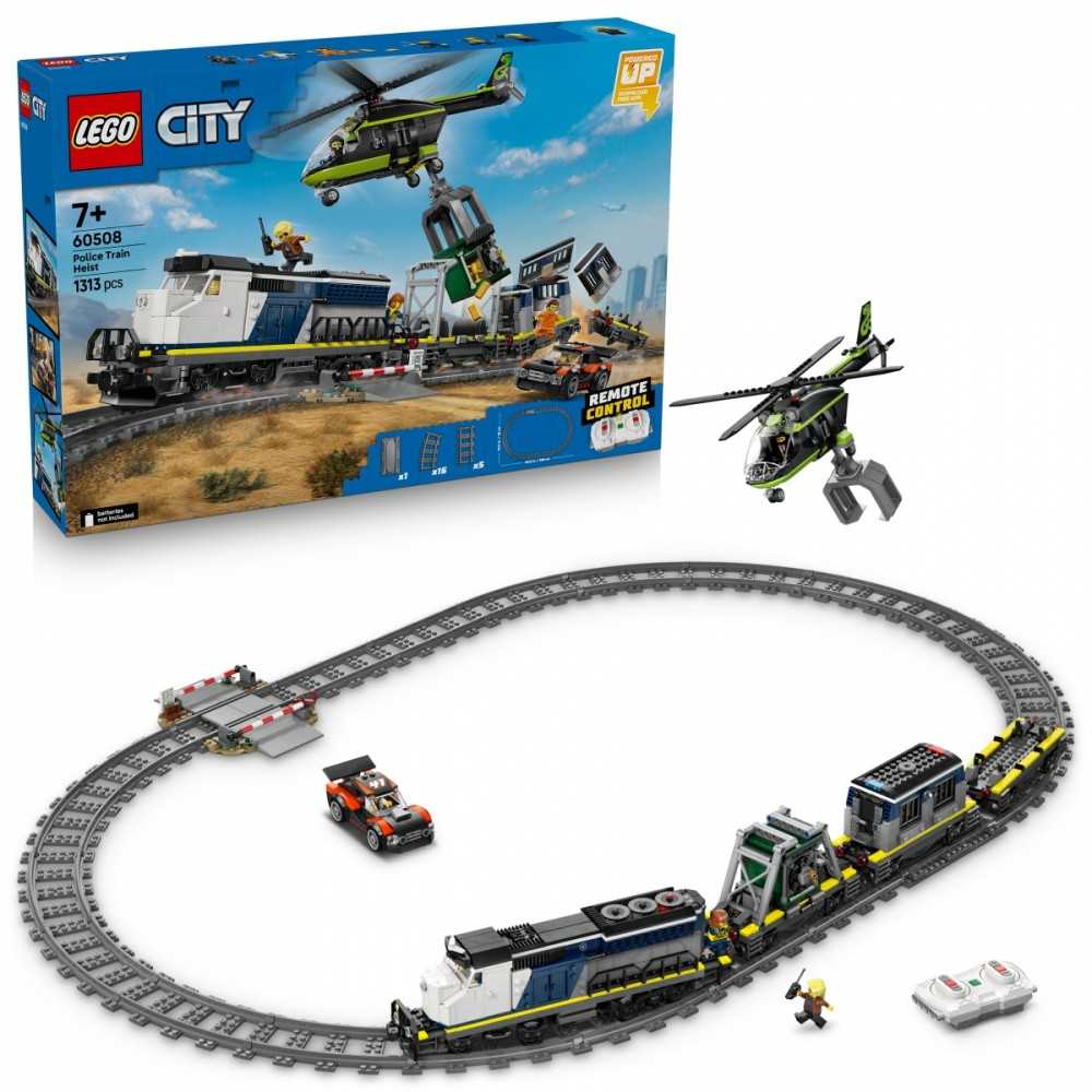 LEGO® Klocki Miesto kvartalai Policijos traukinio apiplėšimas 60508