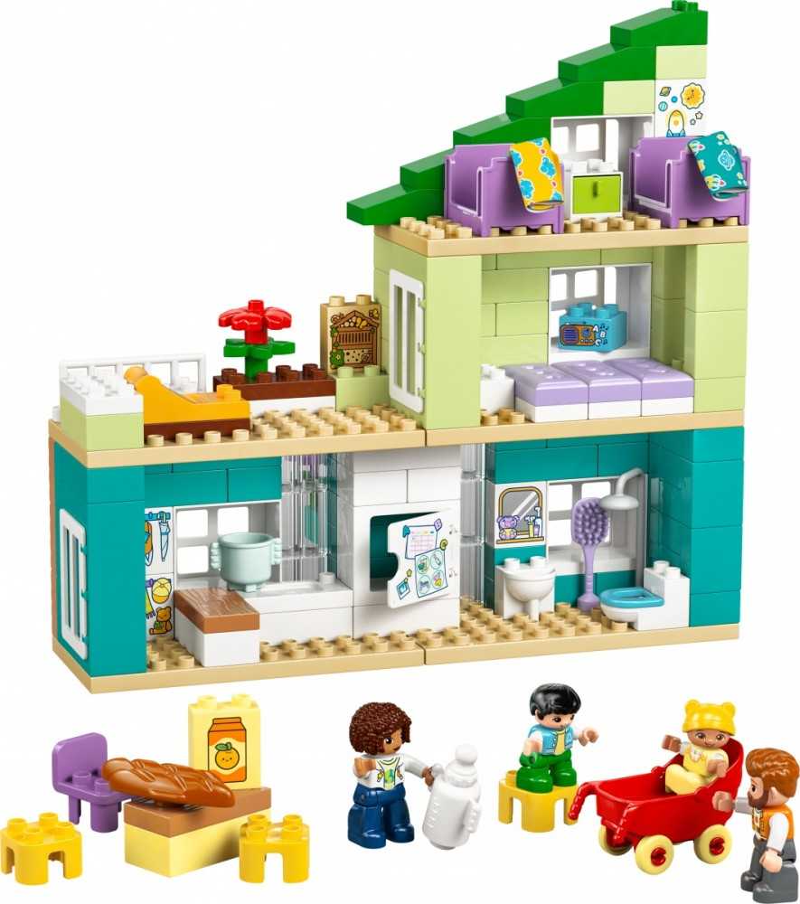 LEGO® DUPLO Modernus šeimos namas 3 viename su figūrėlėmis 10470
