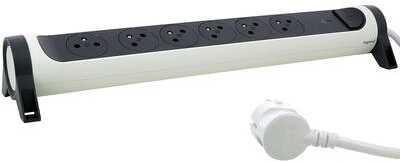 Legrand Apsauginis prailginimo laidas 6x2pz 1.5m baltas-juodas