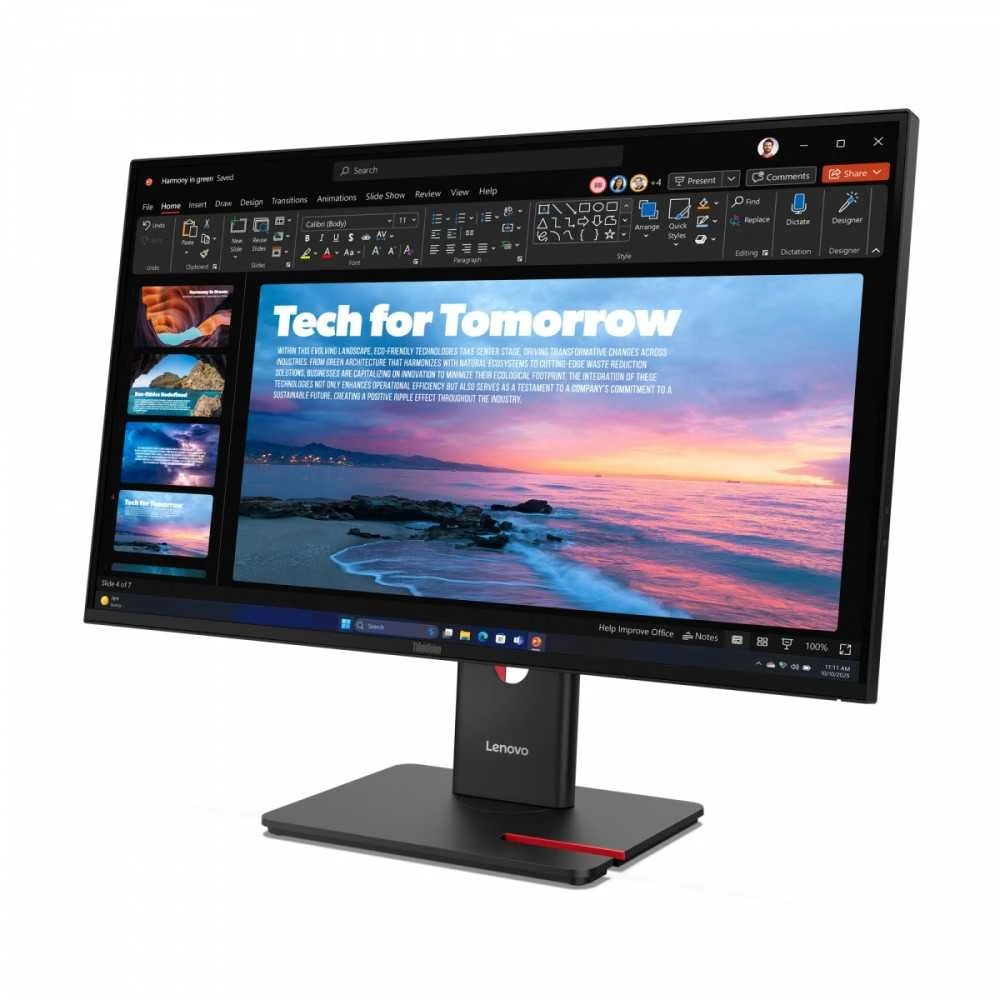 Monitorius Lenovo | ThinkVision | T27QD-40 | 27 " | IPS | 16:9 | 120 Hz | 4 ms | 2560 x 1440 pikselių | 350 cd/m² | HDMI jungtys quantity 1 | Eclipse juodas | Garantija 36 mėn.