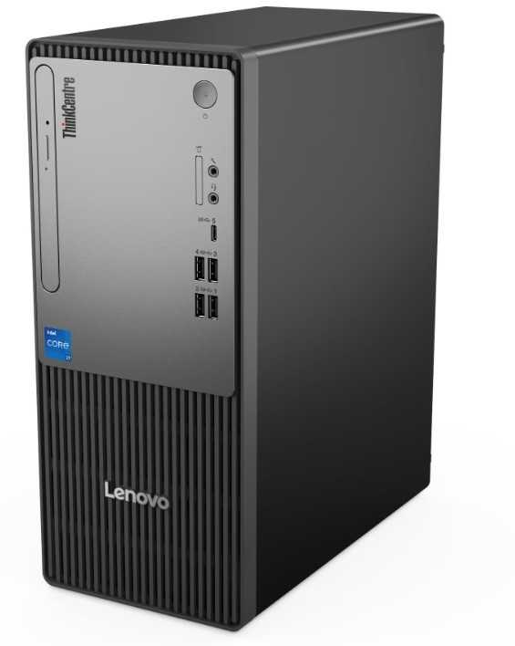 Stacionarus kompiuteris Komputer Lenovo ThinkCentre Neo 50t Tower G5 i3-14100 8GB/256GB Windows 11 Pro Juodas (12UD0031PB)