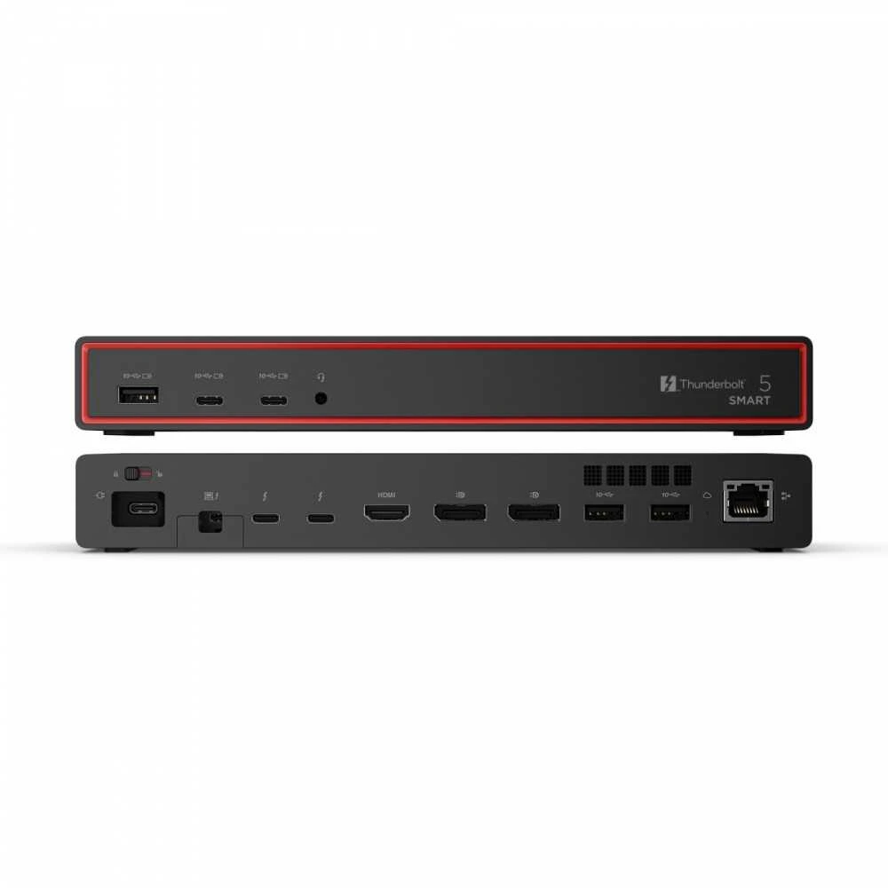 „Lenovo ThinkPad Thunderbolt 5 Smart Dock 7500“ – ES | „DisplayPorts“ kiekis: 2 | HDMI jungčių kiekis: 1 | 180 W