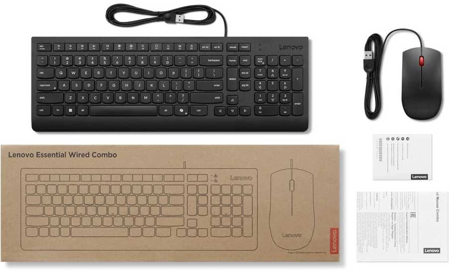 Klaviatūra Klaviatūros ir pelės rinkinys „Lenovo Essential“ (4X31R64400)