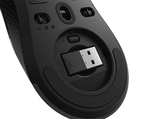 Lenovo | Belaidė pelė žaidimams | Legion M600 | Optinė pelė | 2.4 GHz, Bluetooth or su laidu by USB 2.0 | Juodas | 1 year(s)