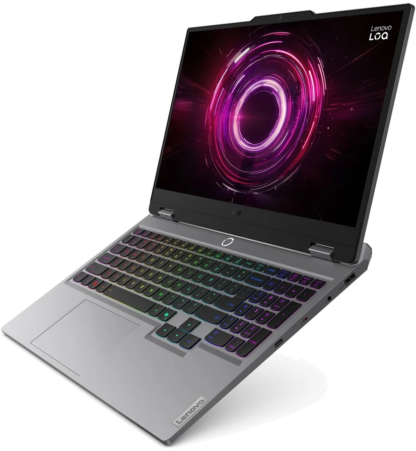 Lenovo LOQ 15AHP10 Ryzen 7 250 15,6" FHD IPS 300 nitų 144Hz AG 16GB DDR5 5600 512GB SSD GeForce RTX 5050 8GB 5,0MP kamera 60Wh Windows 11 Luna pilkas