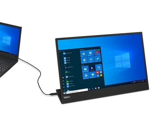 Monitorius Lenovo ThinkVision M15 15,6 colio, IPS, FHD, 1920 x 1080, 16:9, Įjungta: 6 ms Išjungta: 14 ms, 250 cd/m², Juodas, 1 x USB Type-C, 60 Hz