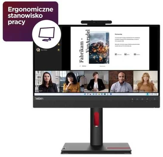 Lenovo TFT monitorius ThinkCentre TiO 22 Gen5 FHD IPS DP/CAM/SPK/HUB