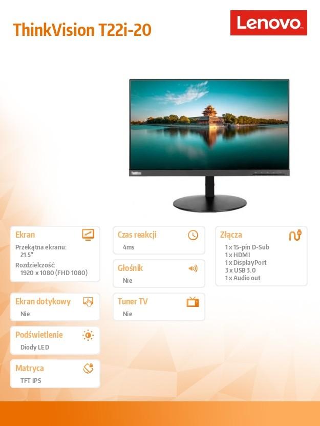 Monitorius Lenovo ThinkVision T22i-20 (61FEMAT6EU)