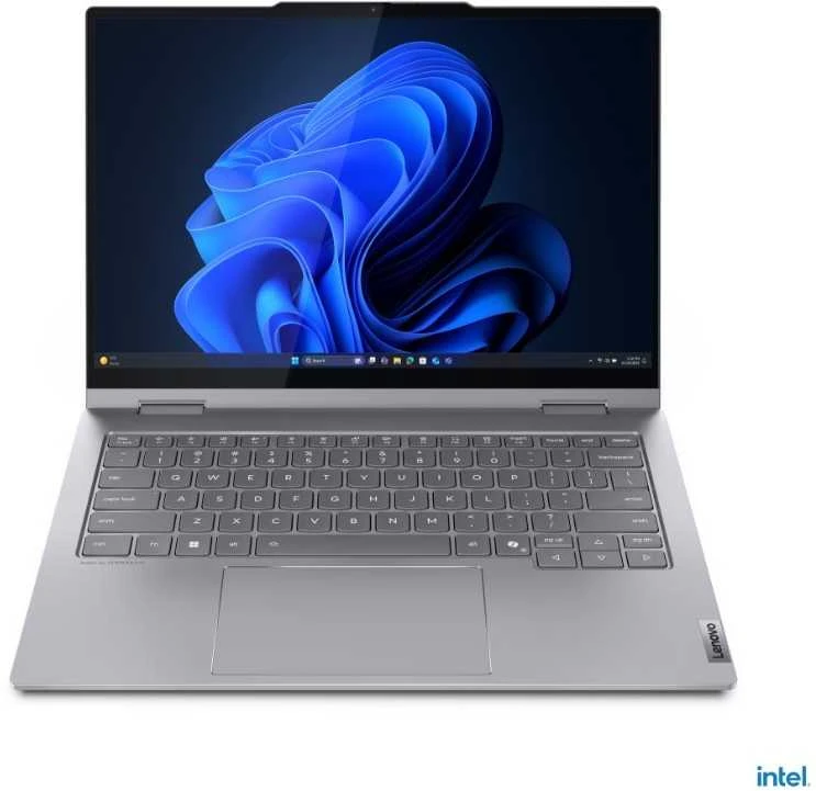 Lenovo ThinkBook 14 2-in-1 G5 IAU Intel Core Ultra 7 255U Hybrid (2-in-1) 35.6 cm (14") Jutiklinis ekranas WUXGA 16 GB DDR5-SDRAM 512 GB SSD Wi-Fi 6E (802.11ax) Windows 11 Pro Swiss Pilkas