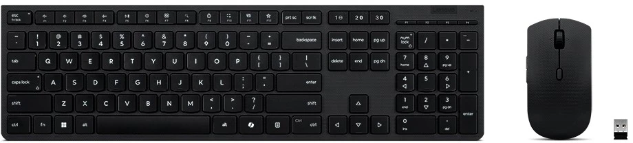 Lenovo Professional Wireless Rechargeable Klaviatūra ir pelė | Klaviatūros ir pelės rinkinys | Wireless | su pele | Bluetooth | US English | Rechargeable professional | Pilkas