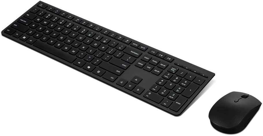 Lenovo Professional Wireless Rechargeable Klaviatūra ir pelė | Klaviatūros ir pelės rinkinys | Wireless | su pele | Bluetooth | US English | Rechargeable professional | Pilkas