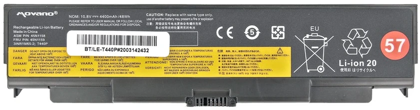 „Lenovo ThinkPad W540 L540 T440P“ 45n1153 baterija - 4400 mAh (48 WH)