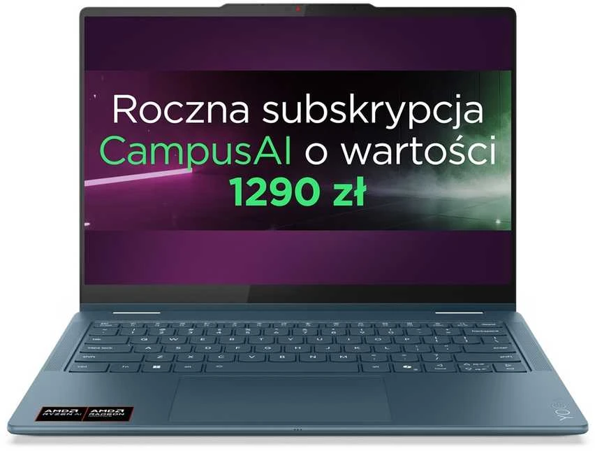 Lenovo Yoga 7 2-in-1 14AKP10 Copilot+ asmeninis kompiuteris AMD Ryzen AI 5 340 hibridinis (2-in-1) 35,6 cm (14") Jutiklinis ekranas WUXGA 16 GB LPDDR5-SDRAM 512 GB SSD Wi-Fi 7 (802.11be) Windows 11 Home Teal