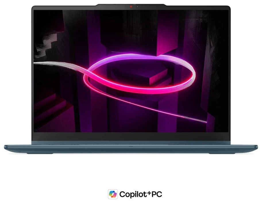 Nešiojamas kompiuteris „Lenovo Yoga 7 Gen 11“ 14AGP11 „Ryzen AI 5 435“, 14 colių WUXGA lietimui jautrus OLED ekranas, 400 nitų, 60 Hz, blizgus, 16 GB LPDDR5X-8000, 512 GB SSD, „Radeon 840M“ vaizdo plokštė, 5.0 MP + IR, 70 Wh, „Windows 11 Tidal Teal“.