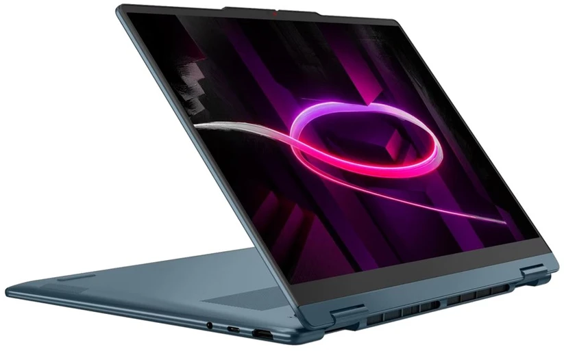 Nešiojamas kompiuteris „Lenovo Yoga 7 Gen 11“ 14AGP11 „Ryzen AI 5 435“, 14 colių WUXGA lietimui jautrus OLED ekranas, 400 nitų, 60 Hz, blizgus, 16 GB LPDDR5X-8000, 512 GB SSD, „Radeon 840M“ vaizdo plokštė, 5.0 MP + IR, 70 Wh, „Windows 11 Tidal Teal“.
