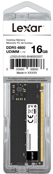 RAM Lexar Atmintis do pc ddr5 16gb(1*16gb)/4800 cl40