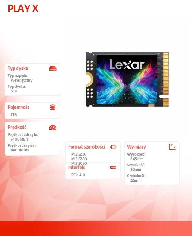 Lexar Play X Pci-e4.0 Nvme 1TB