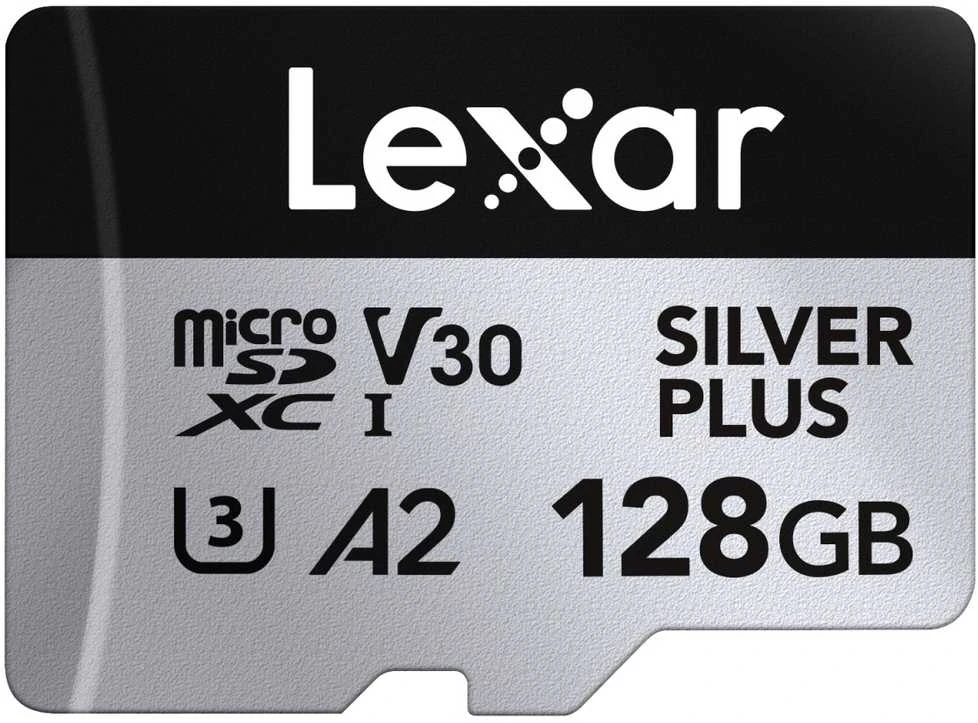 Atminties kortelė Lexar Sidabrinis PLUS | 128 GB | Micro SDXC | Flash atminties klasė 10
