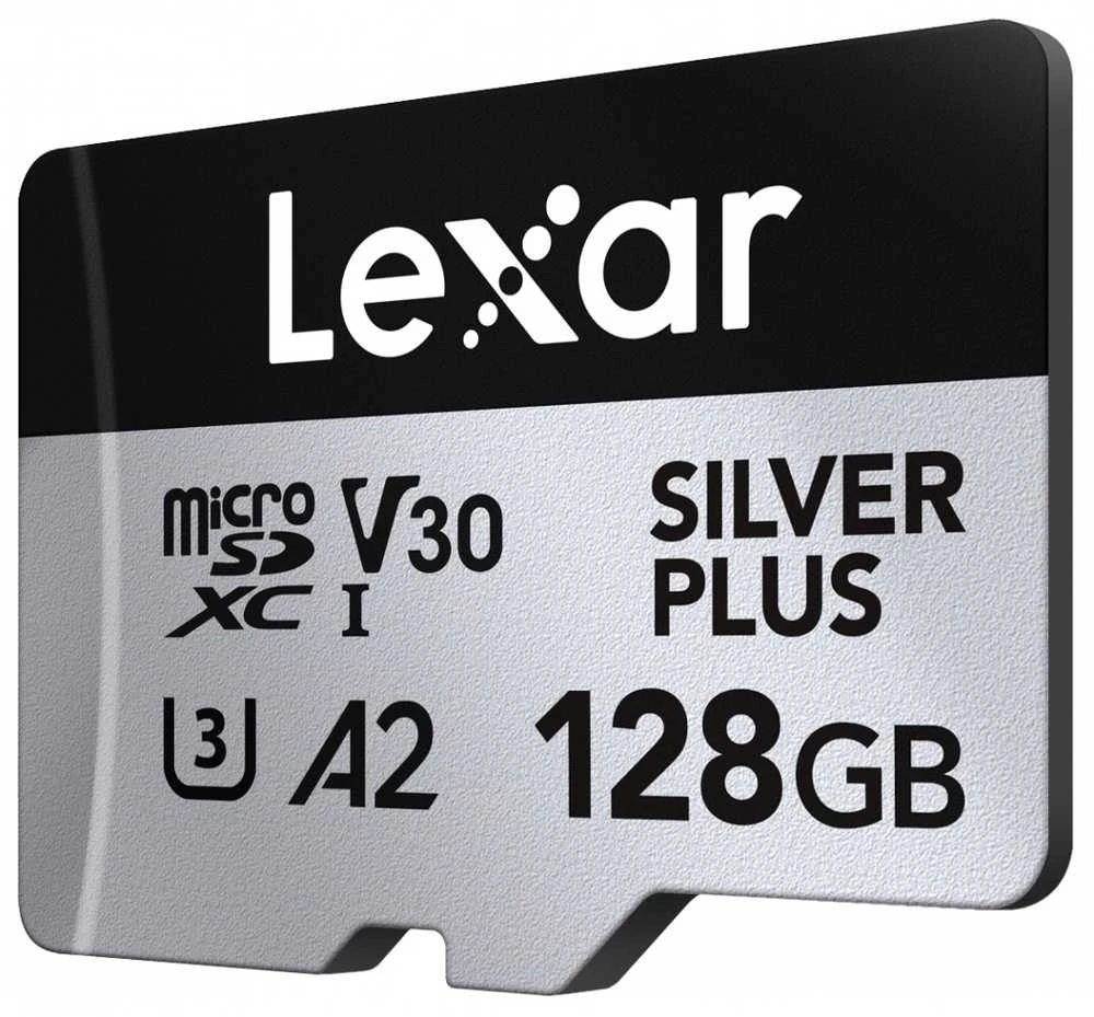 Atminties kortelė Lexar Sidabrinis PLUS | 128 GB | Micro SDXC | Flash atminties klasė 10