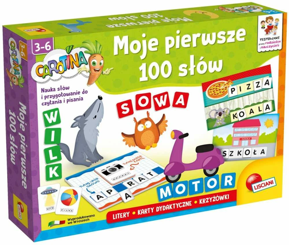 Lisciani „Carotina“ edukacinis rinkinys „Mano pirmieji 100 žodžių“