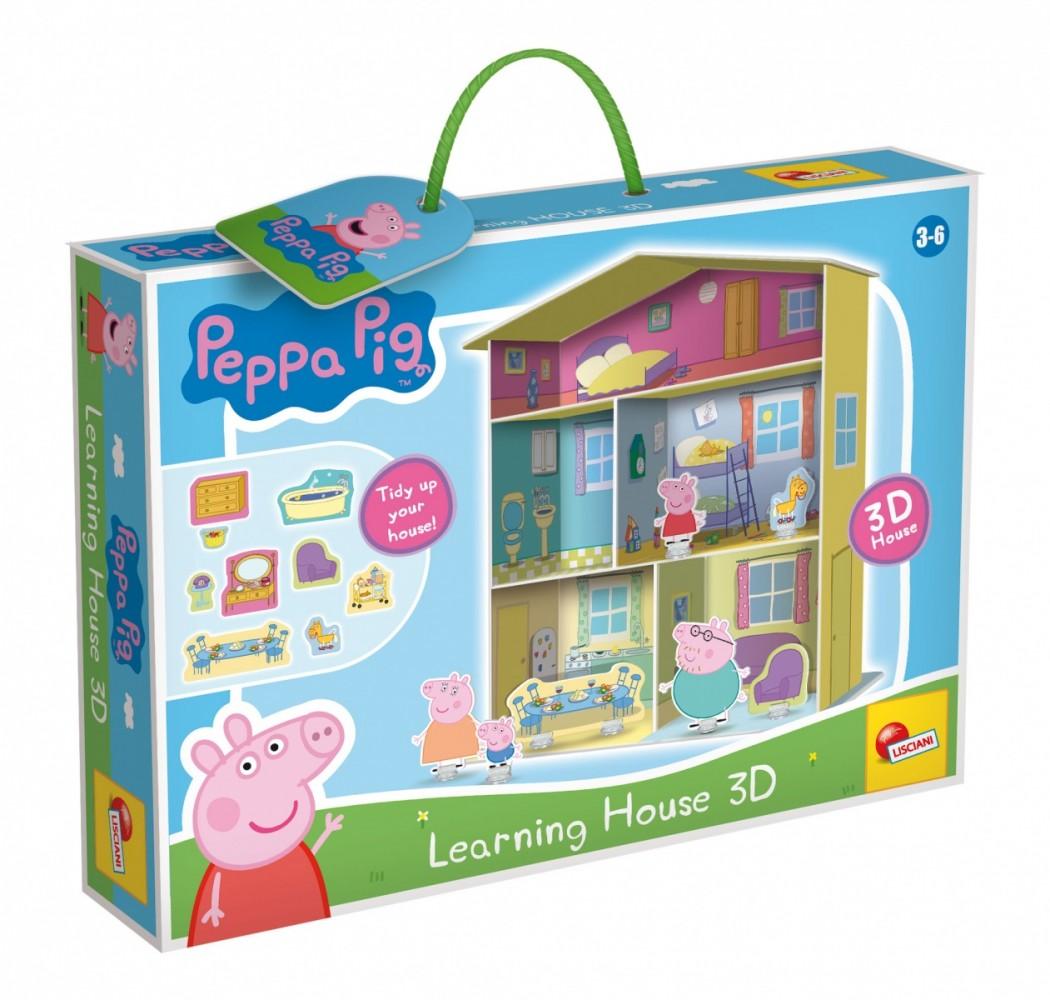 Dėlionė Lisciani Peppa kiaulės lapai – mano namai 3D