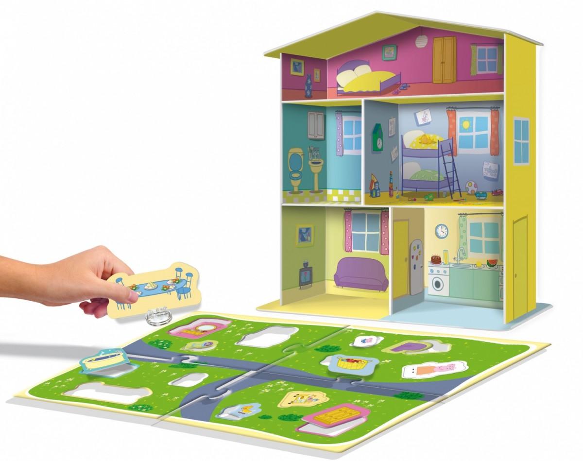 Dėlionė Lisciani Peppa kiaulės lapai – mano namai 3D