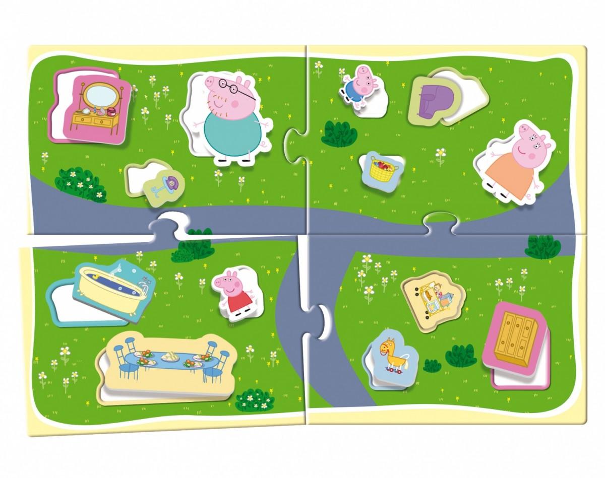 Dėlionė Lisciani Peppa kiaulės lapai – mano namai 3D