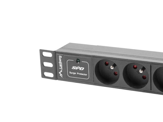 LANBERG PDU-03E-0200-IEC-BK PDU 10 1U 10A 3x 230v PL 2m Juodas