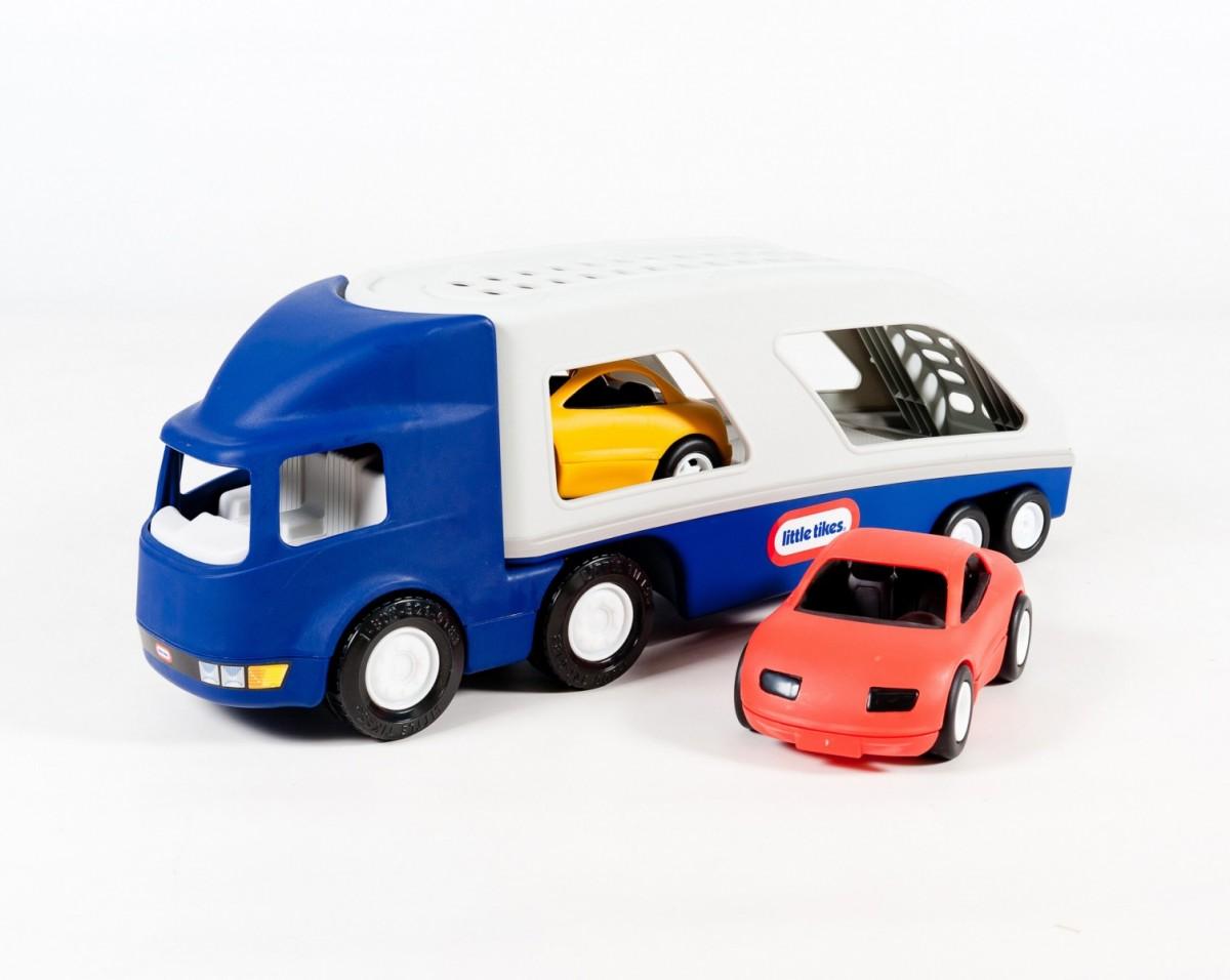 Little Tikes Didelis automobilinis sunkvežimis su priekaba + du automobiliai