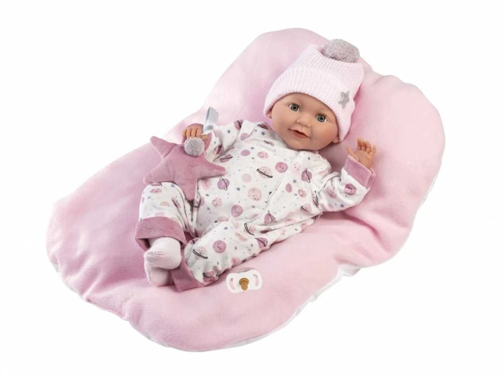 Peterkin Llorens 74132 Lėlė bobas płacząca Heidi 42 cm su podusią