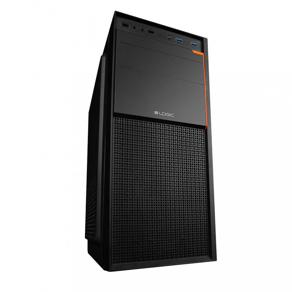 Logic Concept J23 Midi Tower ATX kompiuterio dėklas USB 3.0 x 2 juodas