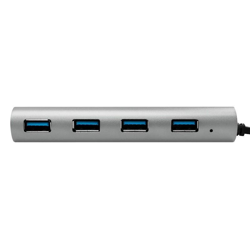 LOGILINK UA0309 LOGILINK- USB-C 3.1 šakotuvas, 4 portai, aliuminio korpusas, pilkos