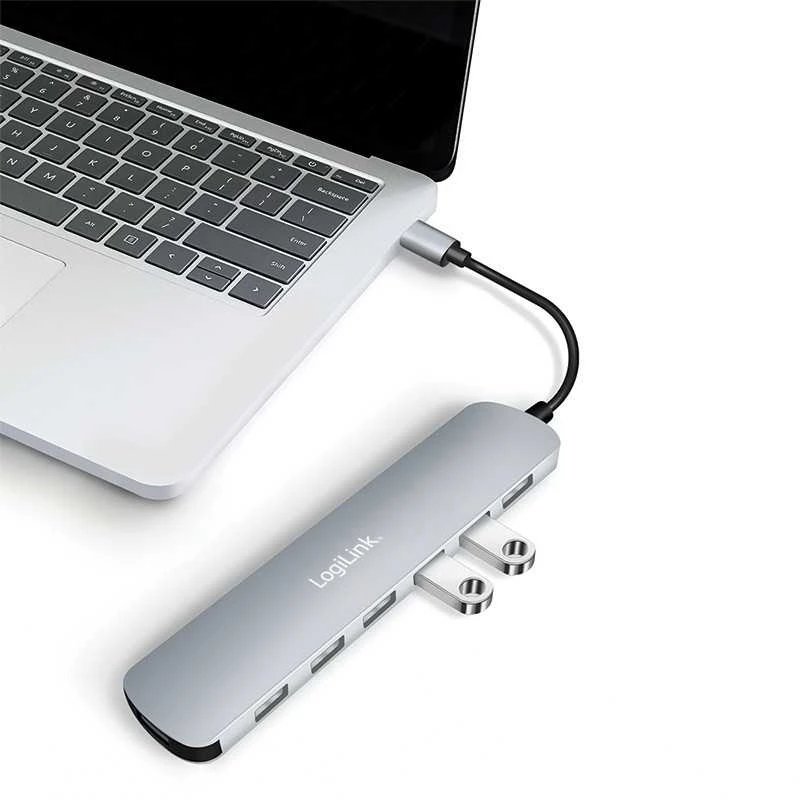 LogiLink 7 prievadų USB3.2 šakotuvas, USB-A, 5 Gbps, 20 W PD