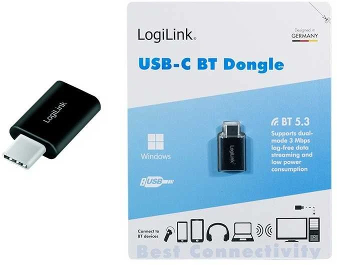 Bluetooth adapteris LogiLink USB-C adapteris Bluetooth 5.3 20m