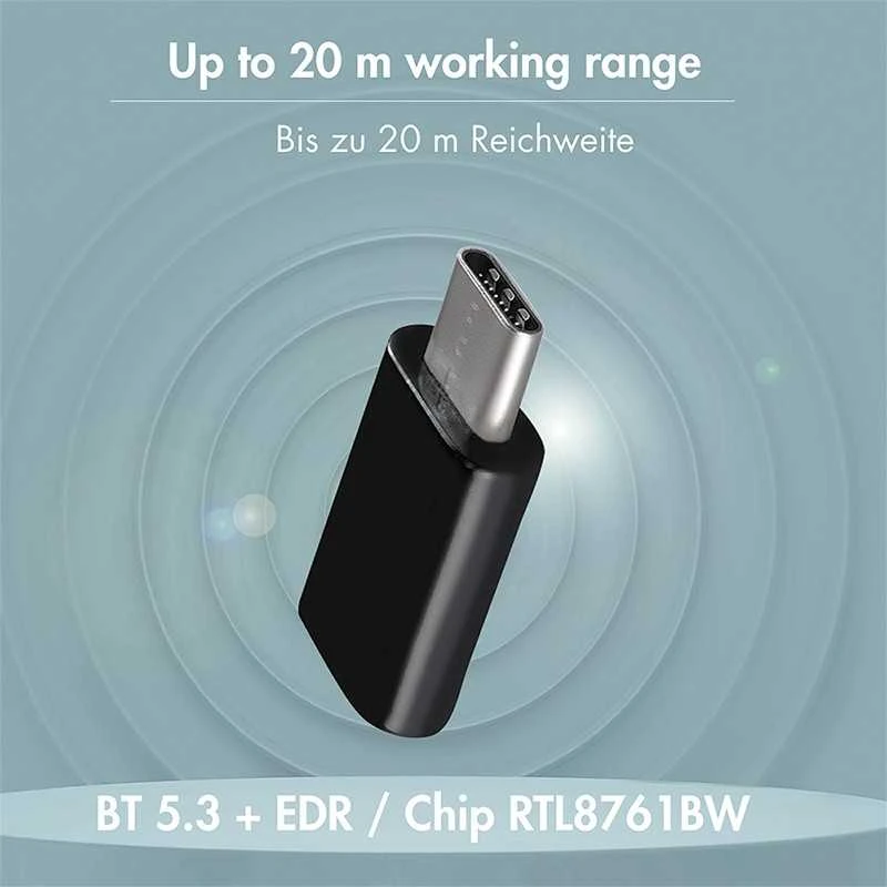 Bluetooth adapteris LogiLink USB-C adapteris Bluetooth 5.3 20m