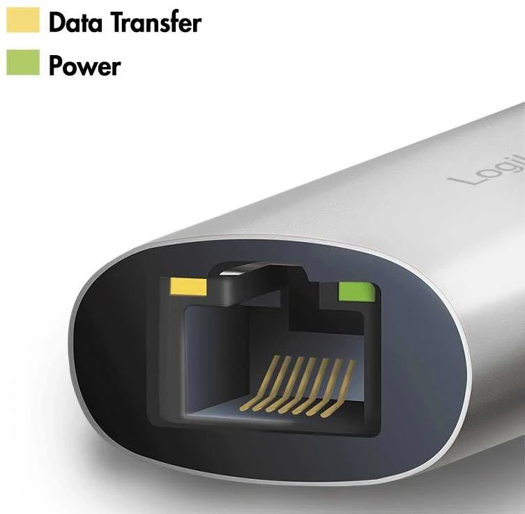 Adapteris USB LogiLink USB-C - RJ-45 Sidabrinė (UA0456)