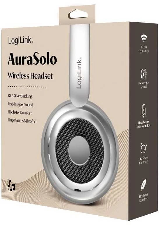 Ausinės LogiLink AuraSolo BT0072BR