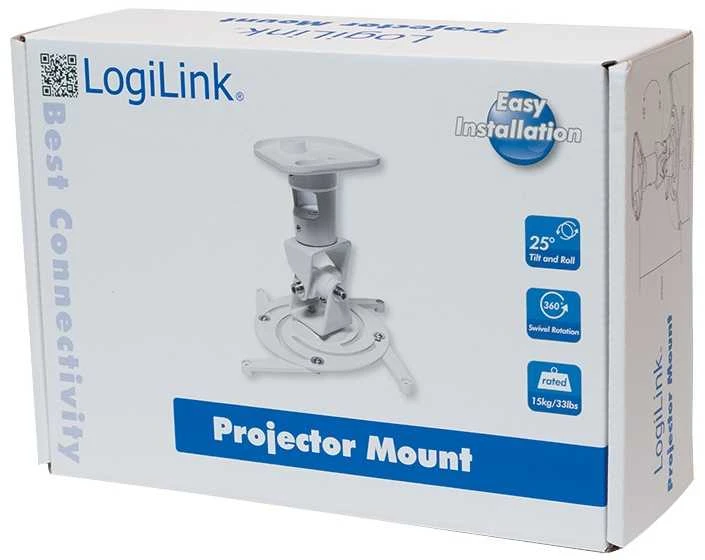 Logilink BP0003 Projektorius mount, lubinis laikiklis, universal, 220 mm, baltas | Logilink