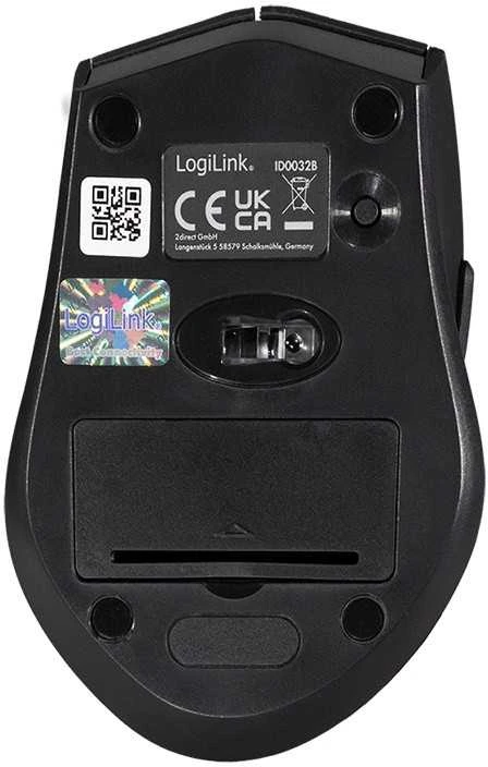 LogiLink Bevielė pelė bt 5.0,ergonomiczna, juoda