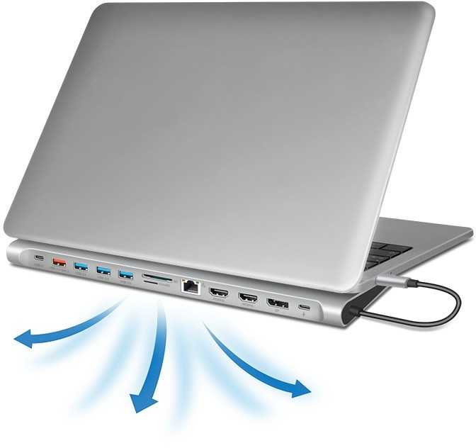 LogiLink Doko stotelė usb3.2 ,usb-c,12-portów, pd