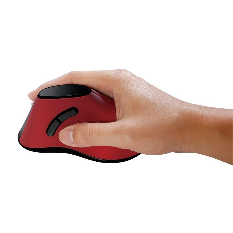 LOGILINK ID0159 LOGILINK - Ergonomiška vertikali pelė, bevielis 2,4 GHz, raudonas