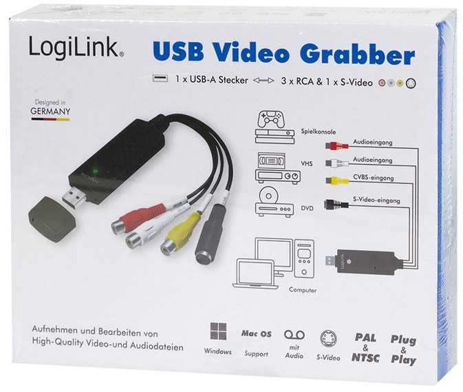 „Logilink“ | USB 2.0 A/V adapteriai, USB-A/M į 3x RCA + Mini-DIN 5/F, „Windows 11“ | VG0030A