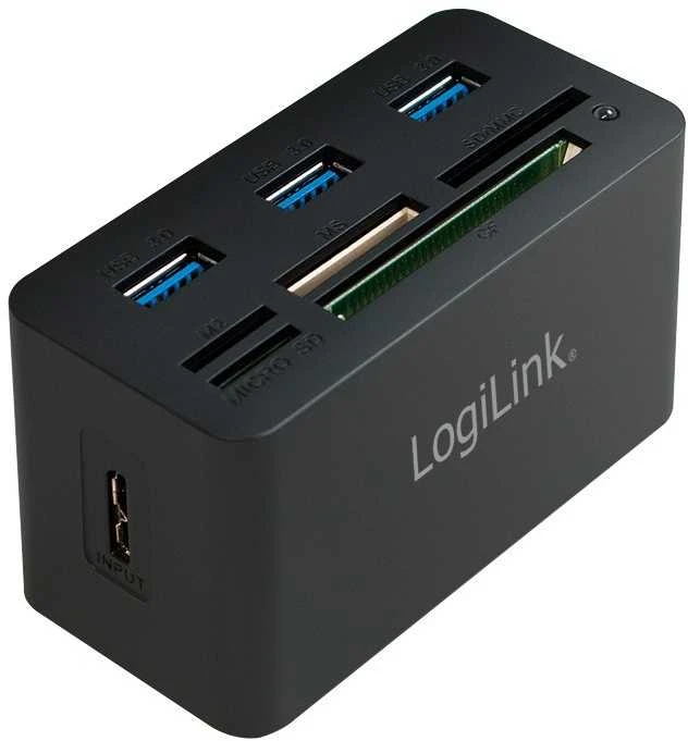 LOGILINK CR0042 LOGILINK – USB 3.0 šakotuvas su „viskas viename“ kortelių skaitytuvu