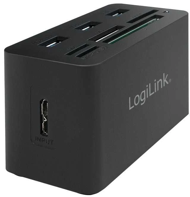 LOGILINK CR0042 LOGILINK – USB 3.0 šakotuvas su „viskas viename“ kortelių skaitytuvu