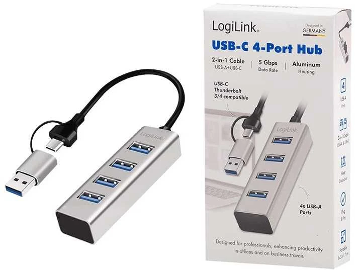 „LogiLink Hub USB 3.0“ 4 prievadų USB – 5 Gb/s